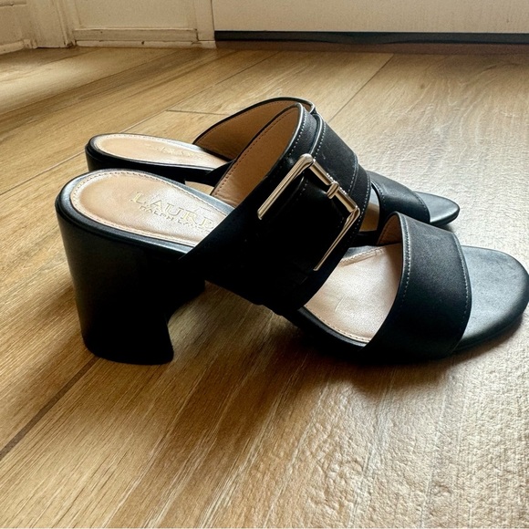 Lauren Ralph Lauren Sandal Block Heels Sz 5.5 - Picture 5 of 6